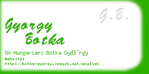 gyorgy botka business card